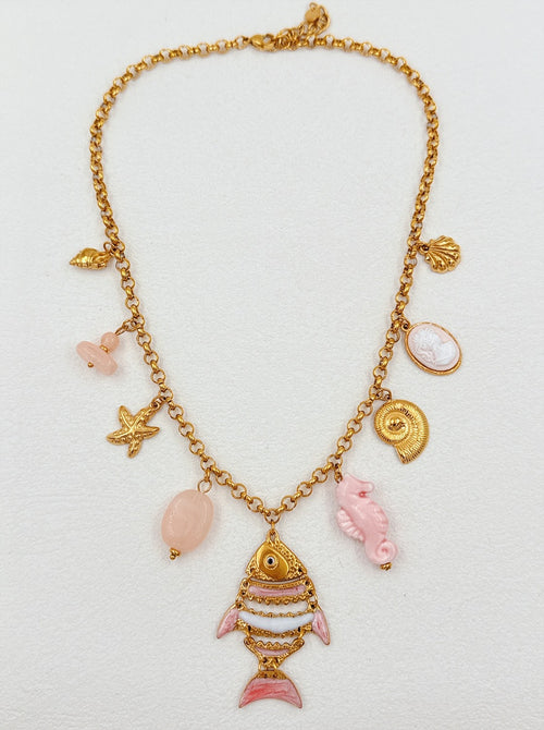 Collier breloques en acier inoxydable