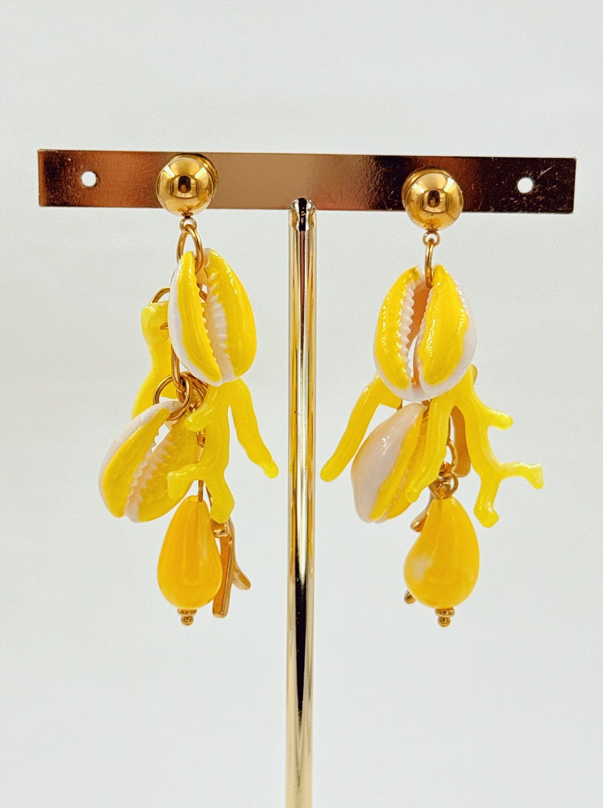 Boucles d’oreilles breloques marines en acier inoxydable