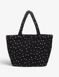 Grand sac cabas matelassé à pois
