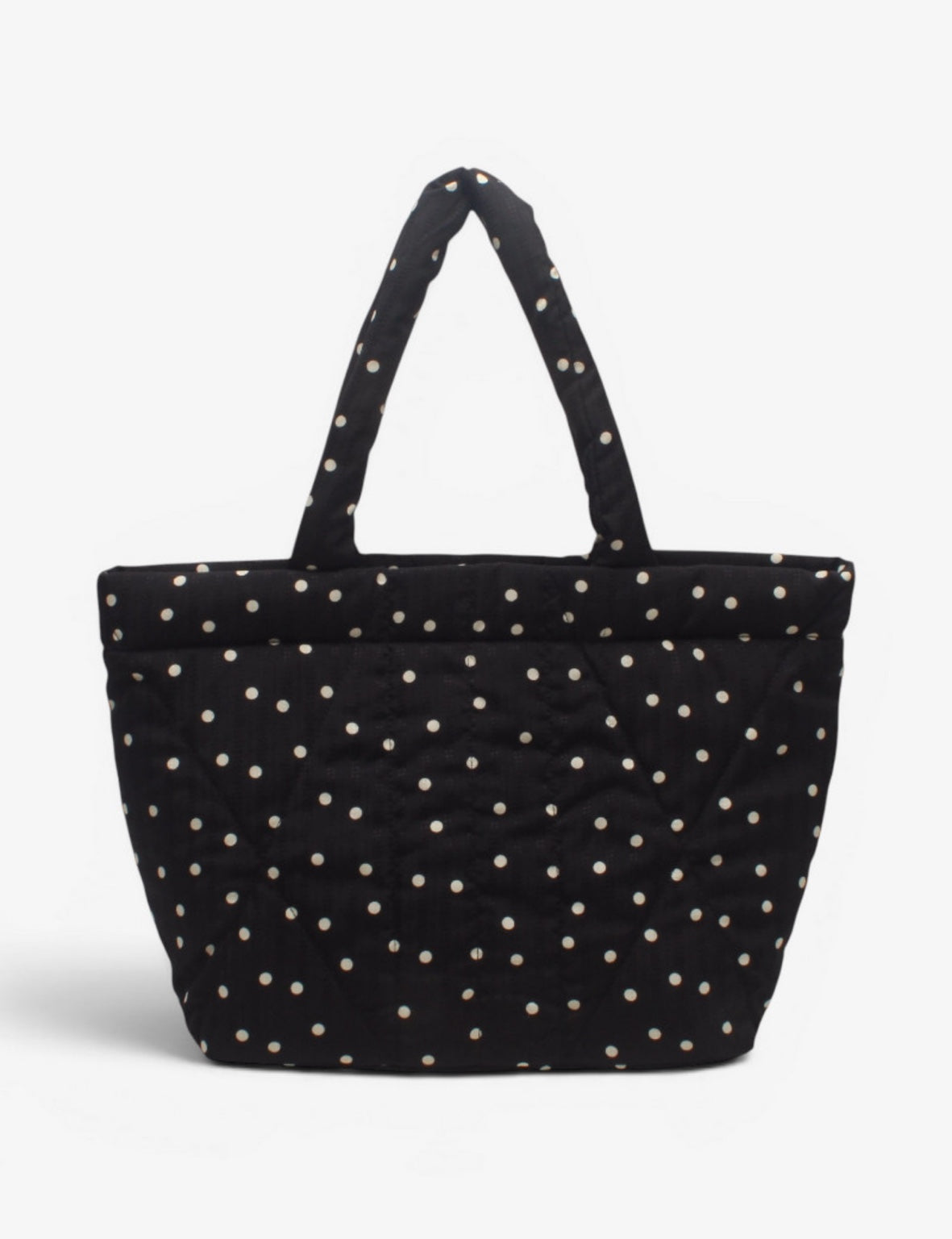 Grand sac cabas matelassé à pois