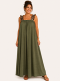 Robe Longue Fluide bretelles Léopard