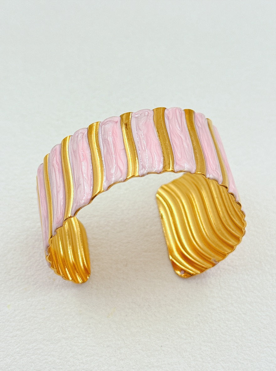 Bracelet manchette en acier inoxydable