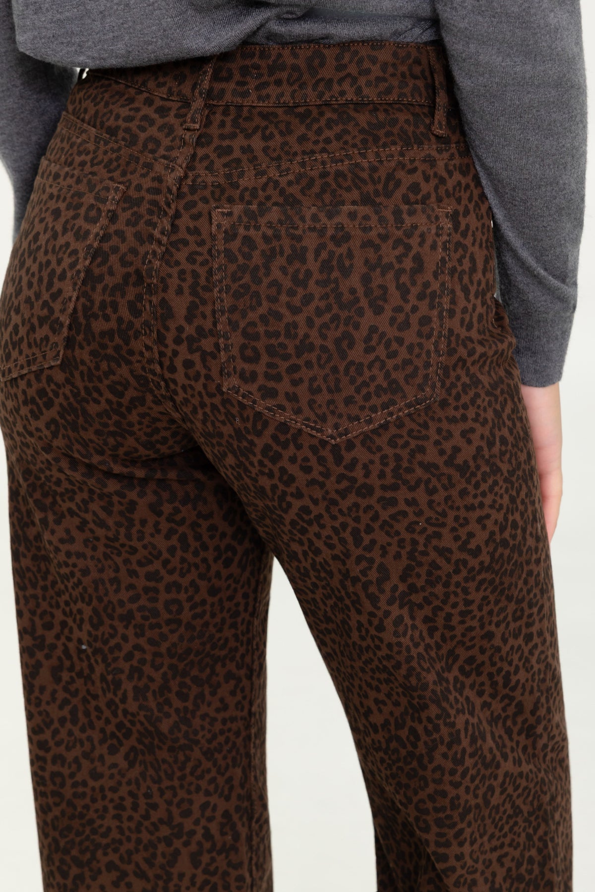 Pantalon léopard marron