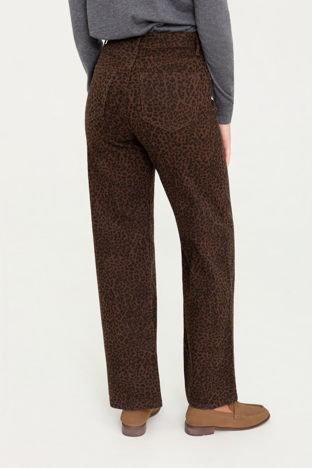 Pantalon léopard marron