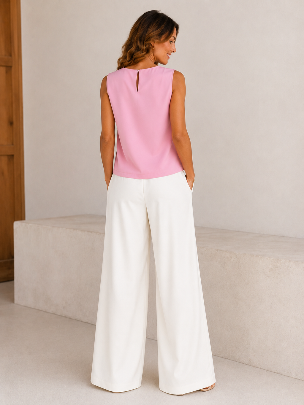 Haut croisé sans manches chic