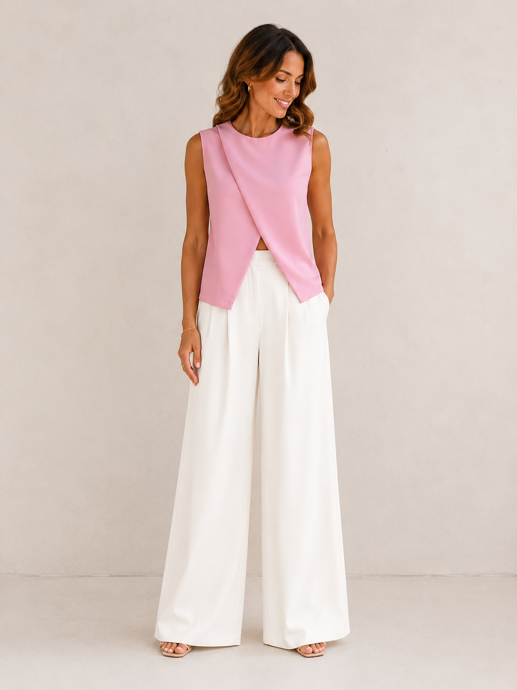 Haut croisé sans manches chic